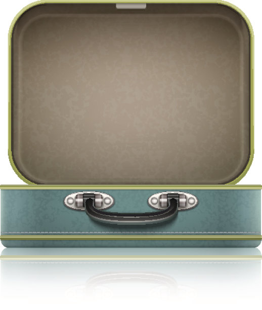 打开复古旅行手提箱图片下载