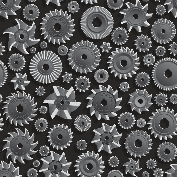 铣刀的金属三维无缝图案背景图片下载