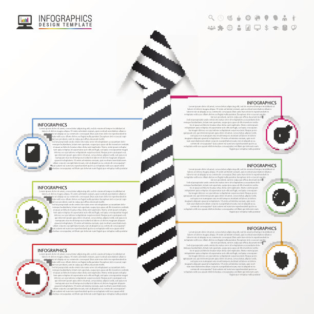 现代商业信息图表的概念。商人。向量图片下载