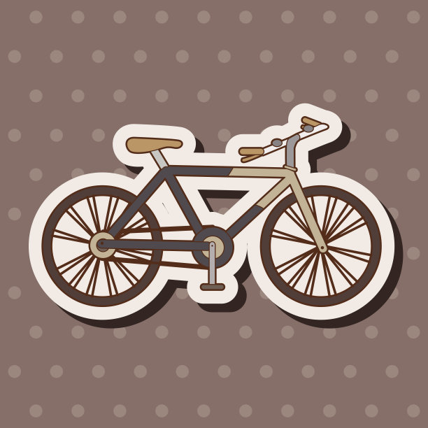 交通自行车主题元素向量，eps图片下载