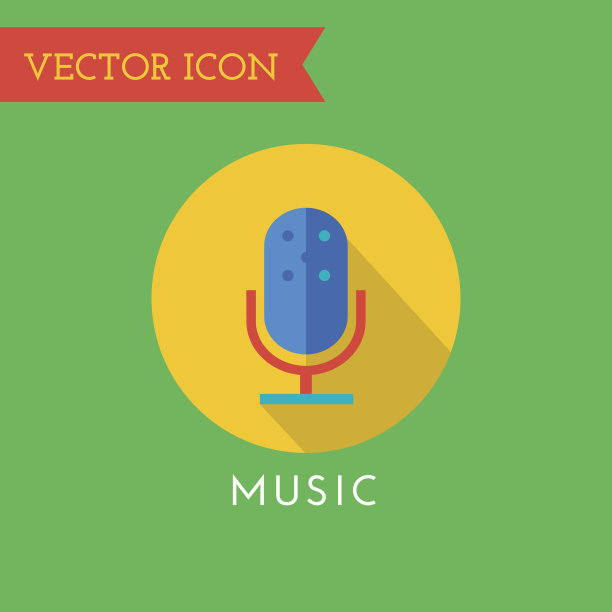 麦克风图标矢量图标。声音，工具或Dj和音符图片下载