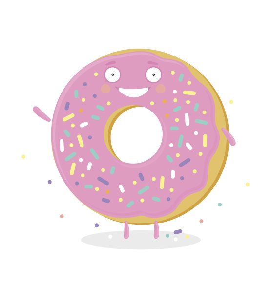 快乐的甜甜圈图片下载