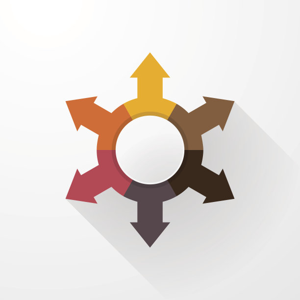 彩色箭头轮图片下载