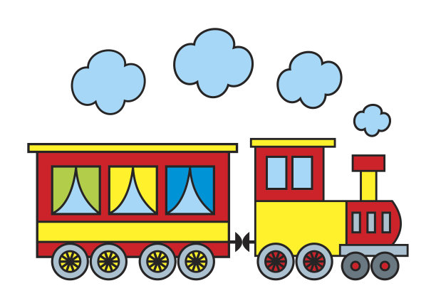 色彩斑斓的火车图片下载