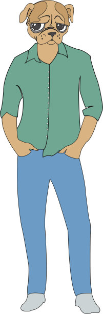 穿着便服的狗图片下载