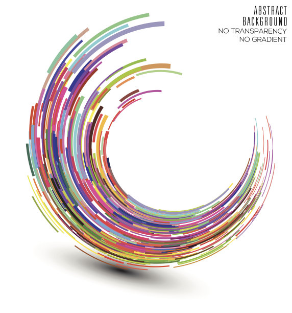 抽象的彩色漩涡形状插图图片下载