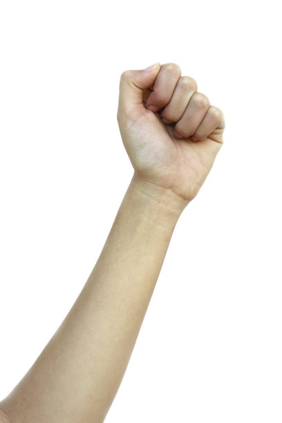 手放在白色背景上图片下载