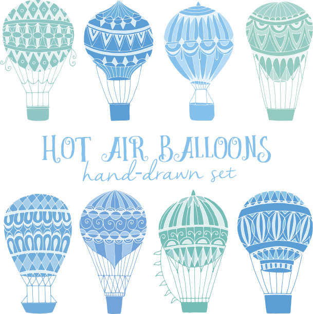 热气球向量集图片下载