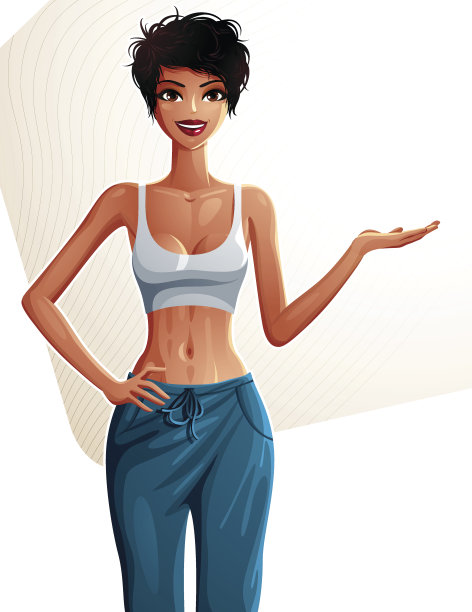 性感的运动女人全身肖像。美丽的女士，健身的主意图片下载