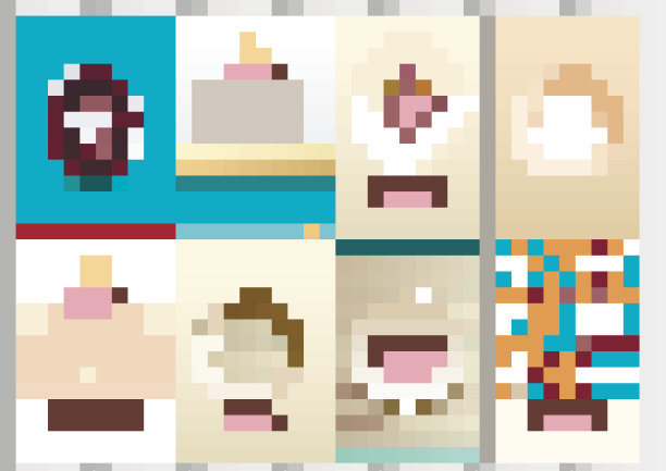 库存矢量集宣传册在复古风格图片下载