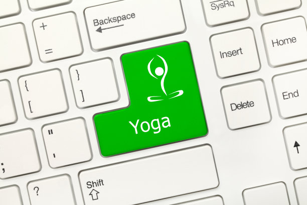 白色概念键盘- Yoga(绿色键)图片下载
