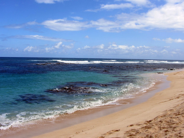 瓦胡岛夏威夷Mokuleia海滩公园的北岸丢失的海滩图片下载