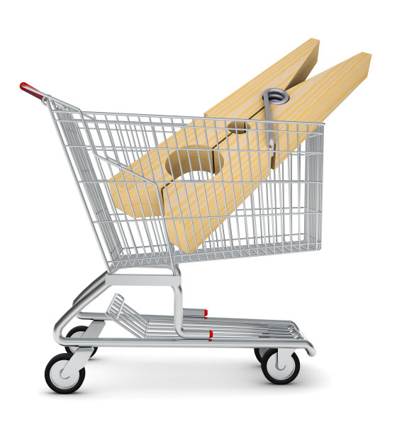 衣服夹在购物车里图片下载