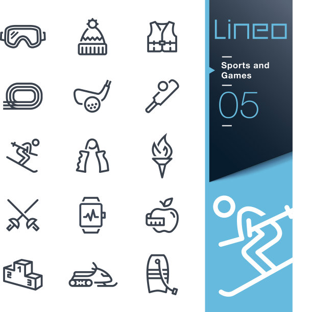 Lineo – 运动与游戏线性图标图片下载