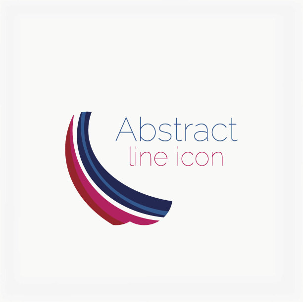 干净优雅的圆形抽象几何图标。普遍对任何图片下载