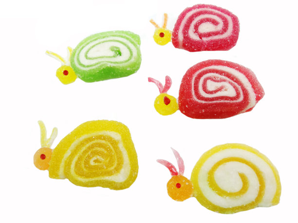 创意橘子果酱、水果果冻、甜食蜗牛形图片下载
