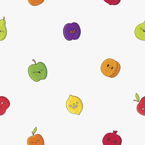 无缝矢量模式的水果图片下载