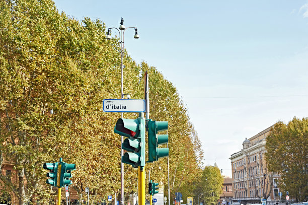 城市街道上的交通灯图片下载