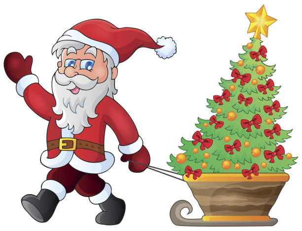 圣诞老人走路的主题5图片下载