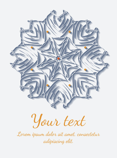 圆形花卉矢量装饰。邀请，卡片或横幅模板。花边图片下载