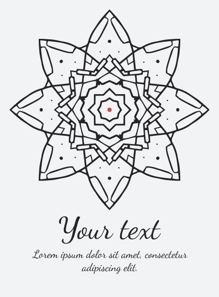 圆形花卉矢量装饰。邀请，卡片或横幅模板。花边图片下载