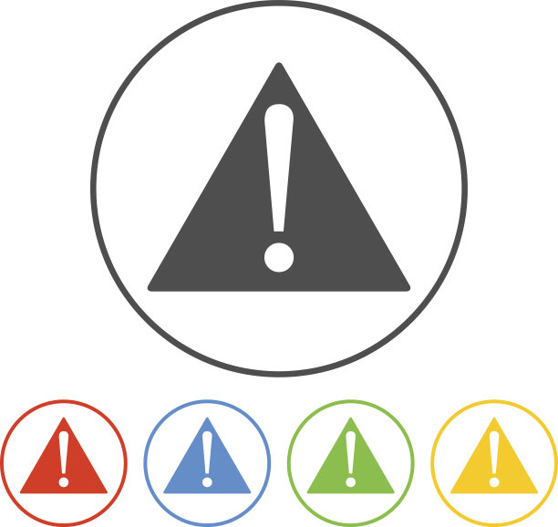 向量注意符号与感叹号图标图片下载