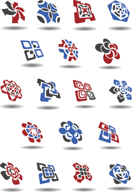 抽象业务图标和符号模板图片下载