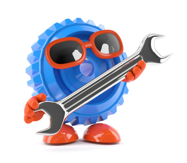 3d带扳手的齿轮图片下载