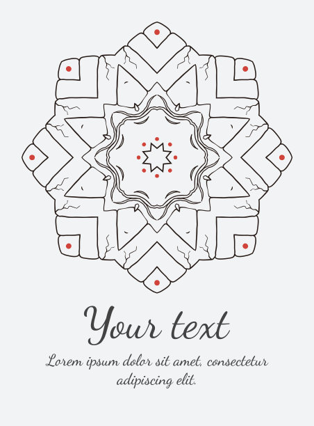 圆形花卉矢量装饰。邀请，卡片或横幅模板。花边图片下载