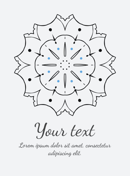 圆形花卉矢量装饰。邀请，卡片或横幅模板。花边图片下载