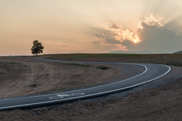 公园里的自行车道图片下载