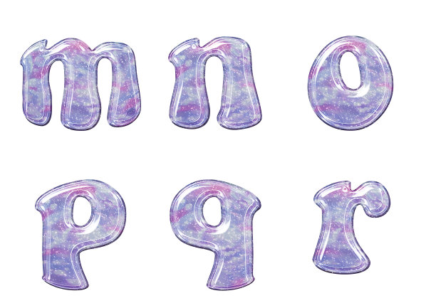 凝胶字母表图片下载