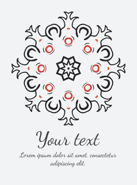 圆形花卉矢量装饰。邀请，卡片或横幅模板。花边图片下载