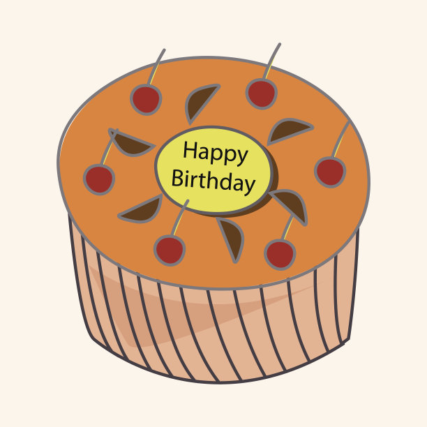 装饰蛋糕主题元素向量，eps10图片下载