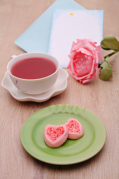 草莓心饼干图片下载
