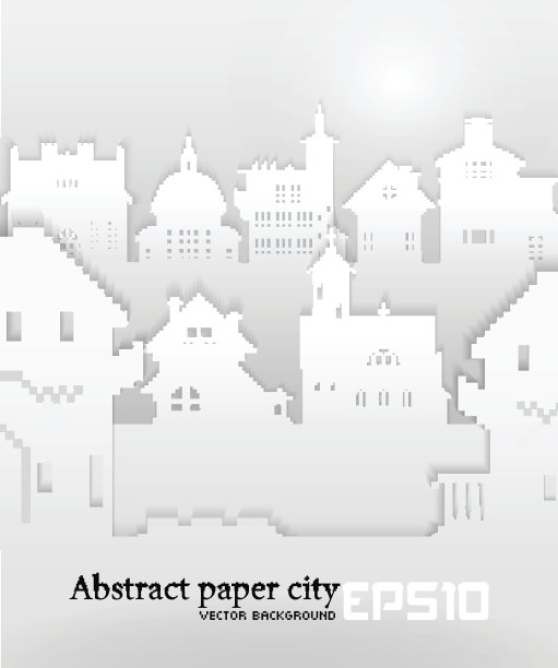 抽象背景与旧建筑3D纸图片下载