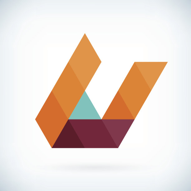 现代字母U图标平面设计元素模板图片下载