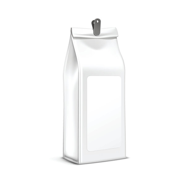 矢量咖啡茶包装包装袋孤立在白色背景图片下载