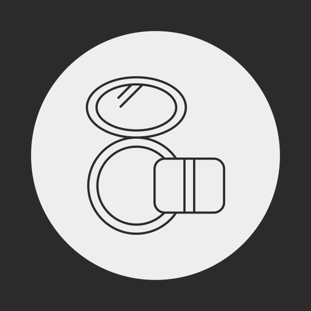 彩妆粉线图标图片下载