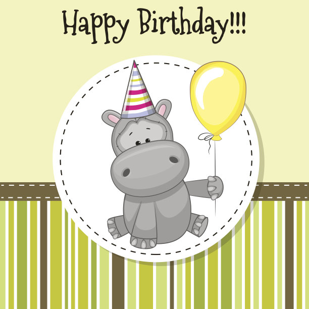 河马和气球图片下载