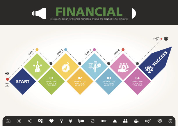 成功的步骤模板现代信息图形设计图片下载