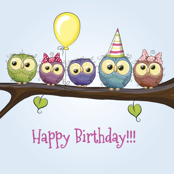 五个猫头鹰图片下载