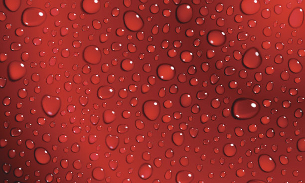 红色背景的水滴图片下载