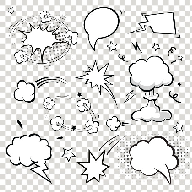 漫画讲话泡沫。插图。图片下载
