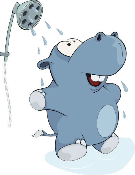 小河马。卡通图片下载