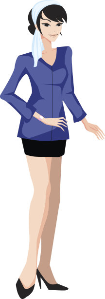 时尚的女子站在图片下载