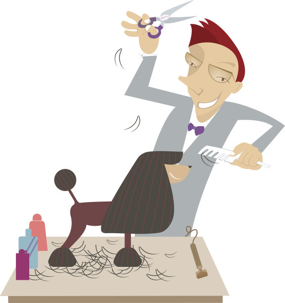 为狗梳理毛发图片下载