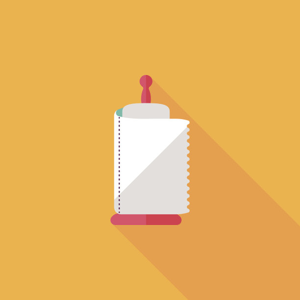 厨房用品纸平图标与长影子，eps10图片下载