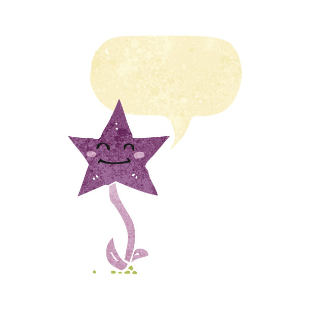 卡通明星花带语音泡泡图片下载