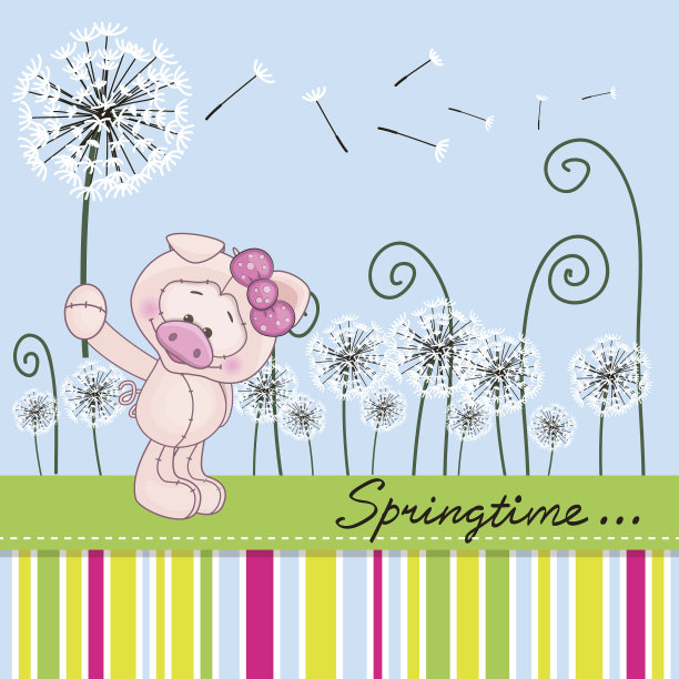 可爱的蒲公英猪图片下载